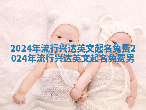 2024年流行兴达英文起名免费 2024年流行兴达英文起名免费男