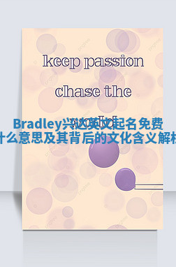 Bradley兴达英文起名免费什么意思及其背后的文化含义解析