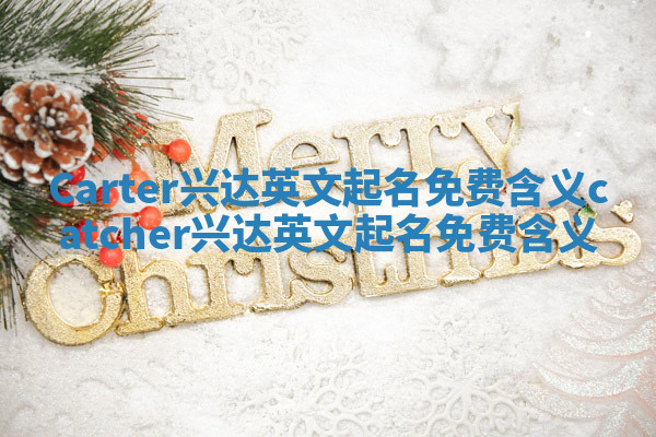 Carter兴达英文起名免费含义_catcher兴达英文起名免费含义