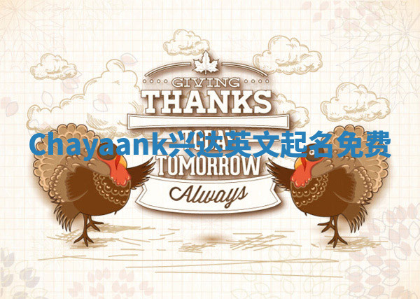 Chayaank兴达英文起名免费