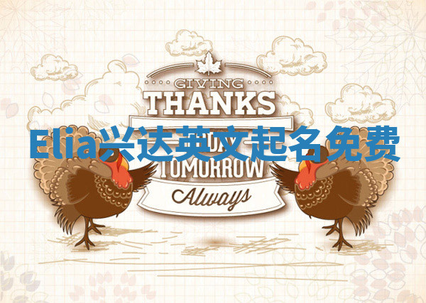 Elia兴达英文起名免费