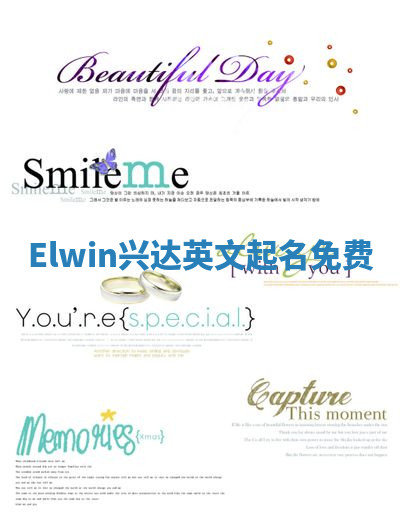 Elwin兴达英文起名免费