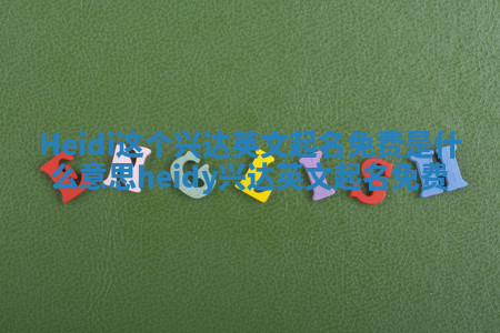 Heidi这个兴达英文起名免费是什么意思 heidy兴达英文起名免费
