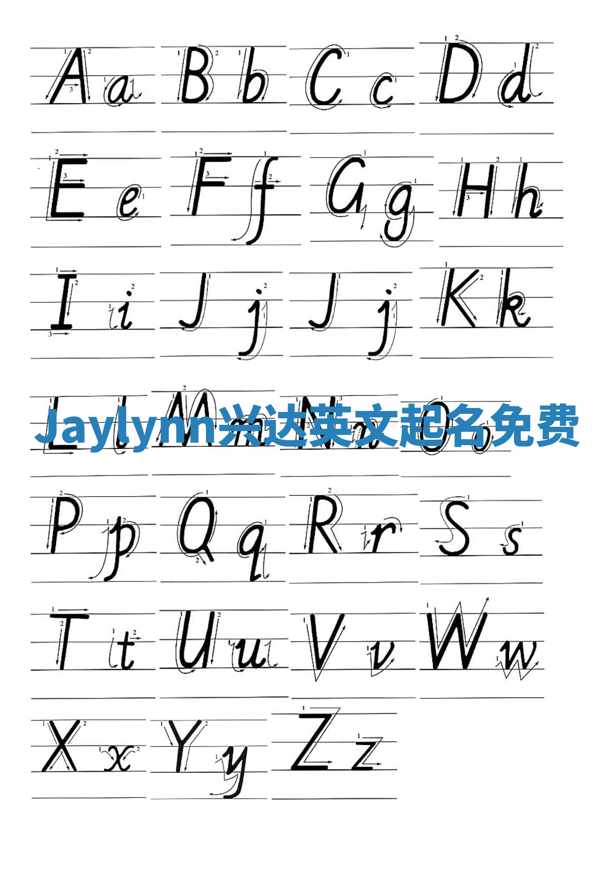 Jaylynn兴达英文起名免费