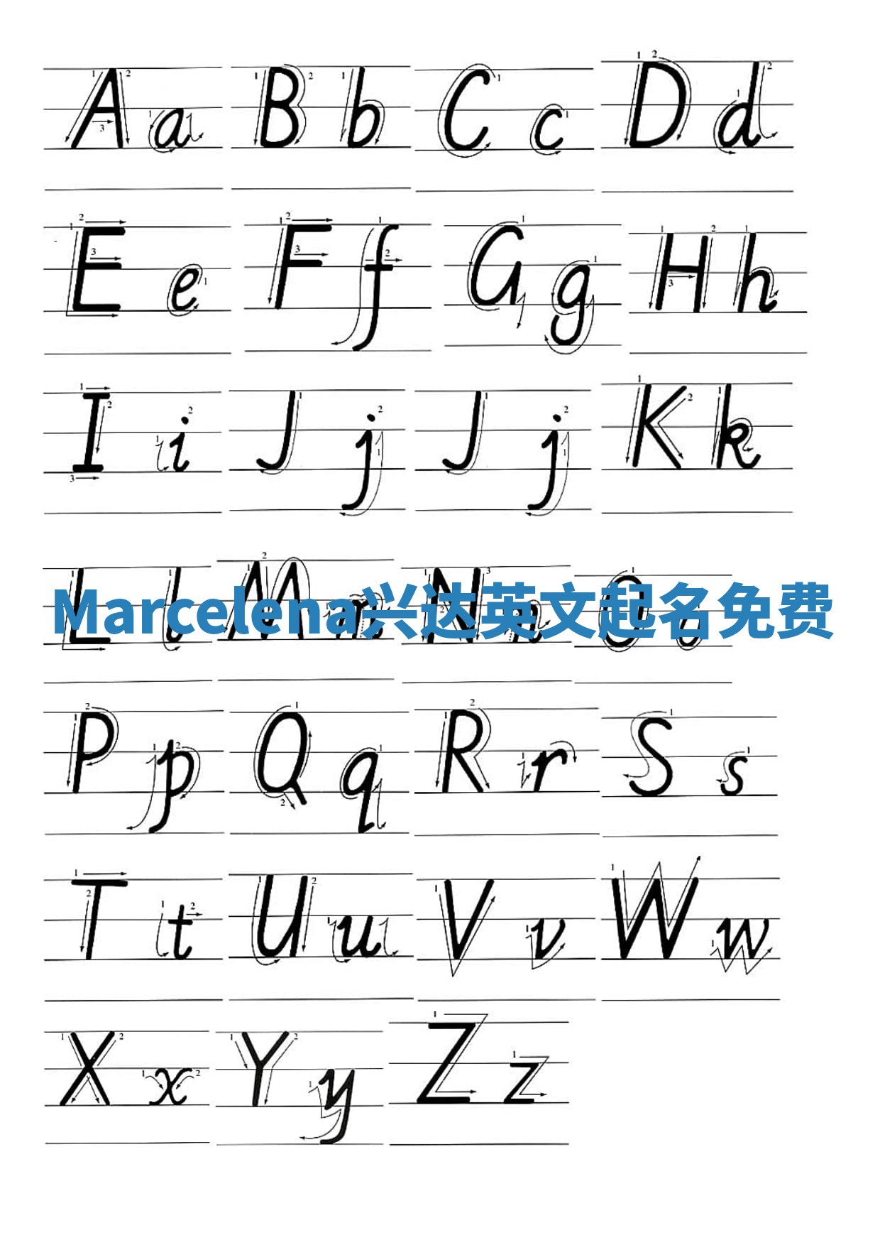 Marcelena兴达英文起名免费