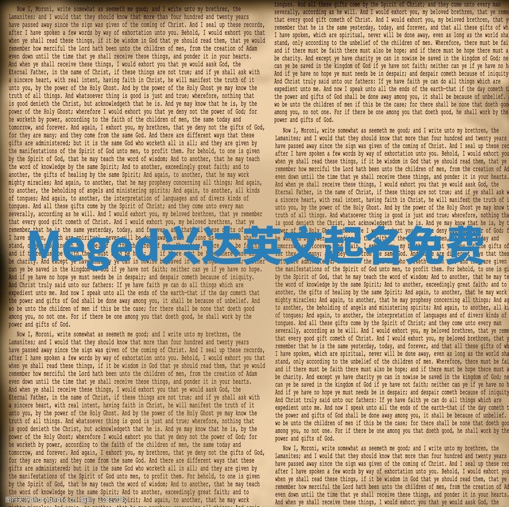 Meged兴达英文起名免费