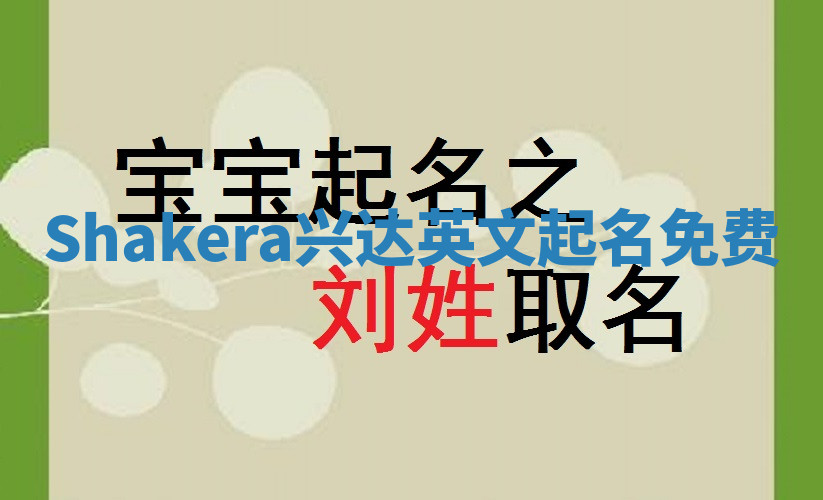 Shakera兴达英文起名免费