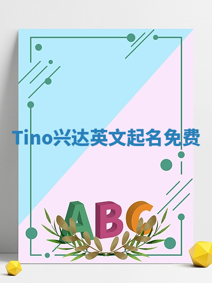 Tino兴达英文起名免费 Tino兴达英文起名免费