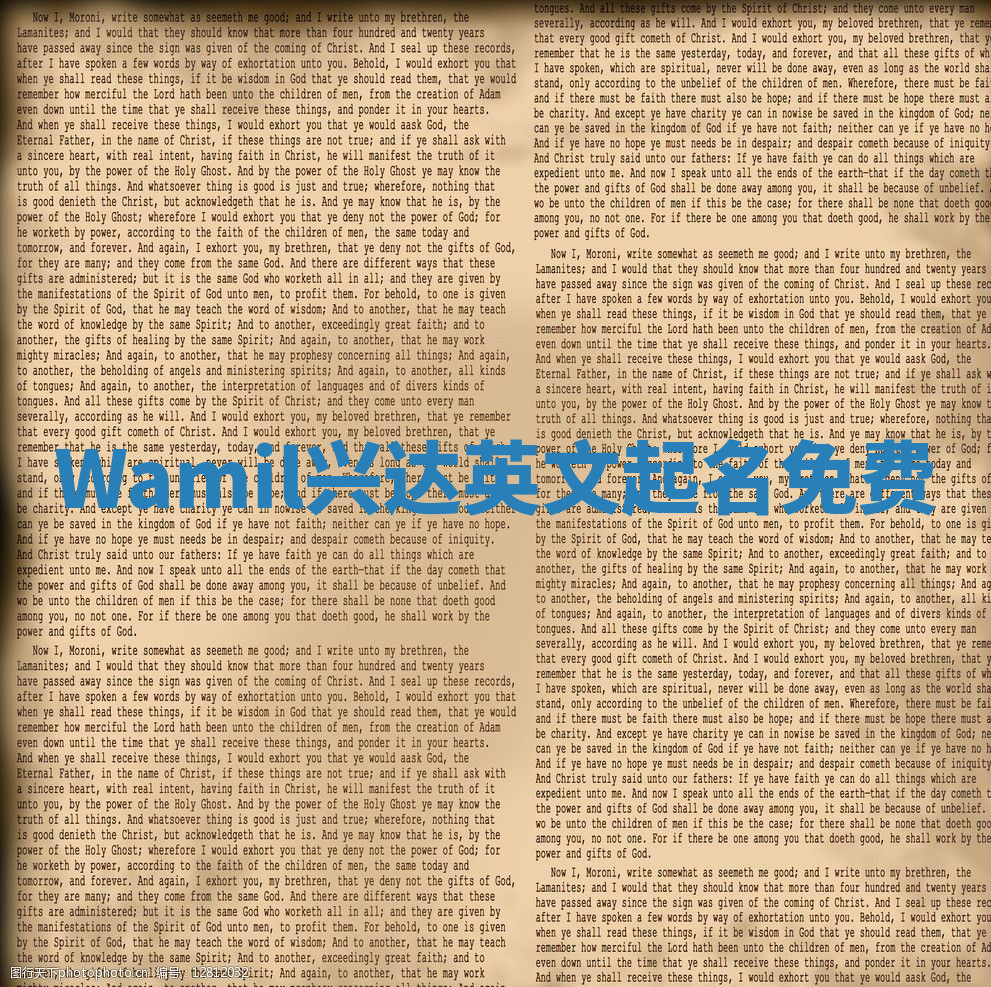 Wamil兴达英文起名免费