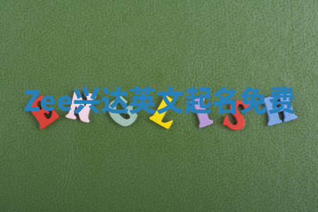 Zee兴达英文起名免费