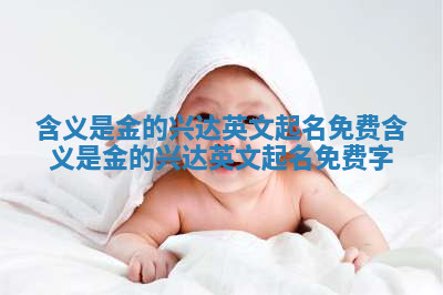 含义是金的兴达英文起名免费 含义是金的兴达英文起名免费字