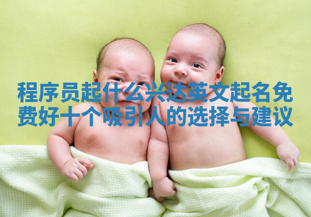 程序员起什么兴达英文起名免费好十个吸引人的选择与建议